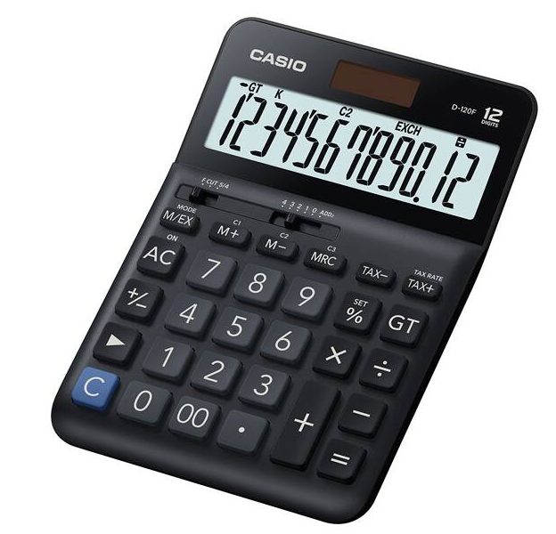 Casio D-120F 桌面计算机 (12位)