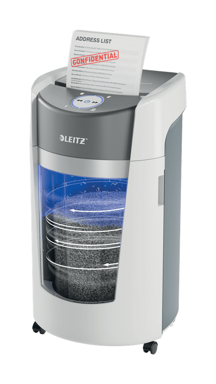 Leitz IQ OptiMax Office Micro Cut Paper Shredder Security P5 35L (83601000)