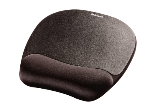 Fellowes Black Memory Foam Mouse Pad