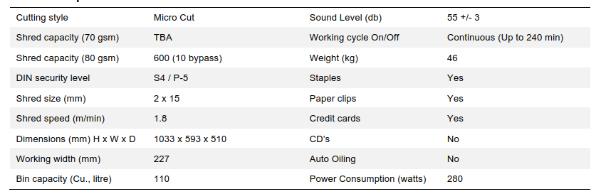 GBC AUTOFEED +600M Micro-cut Auto Shredder