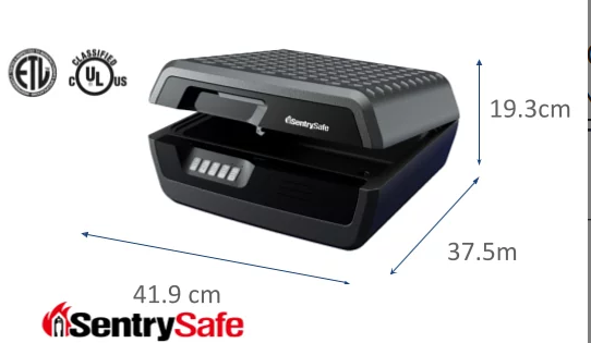 SentrySafe CHW30300 10.1L 30分钟防火防水电子密码便携保险箱