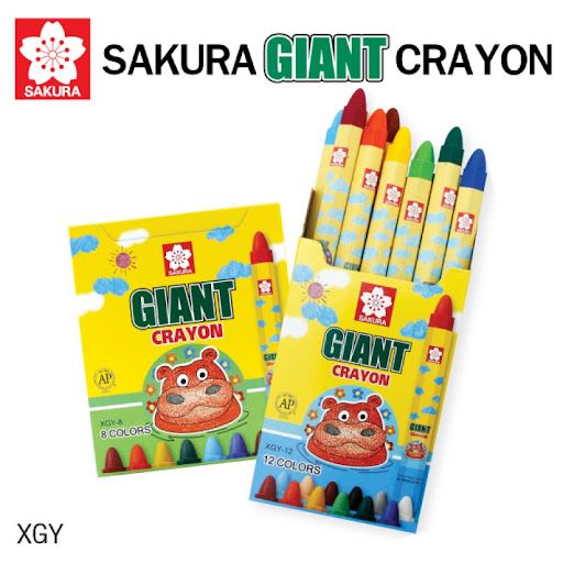 櫻花牌 SAKURA XGY-12 粗臘筆 (12色) x6套