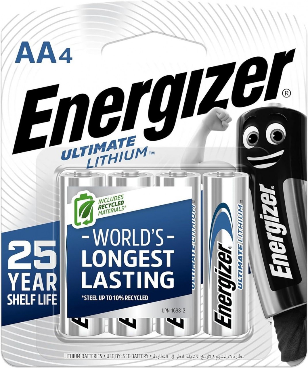 勁量 Energizer 3號 AA 藍鋰電4粒裝