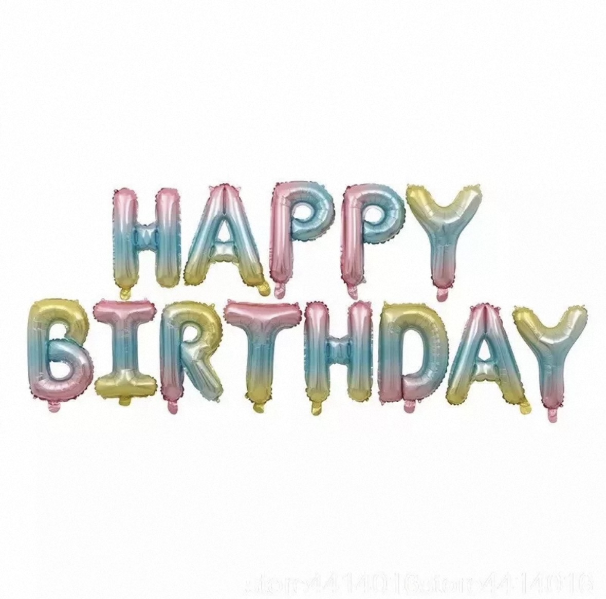 16吋 鋁膜氣球套裝 (Happy Birthday) - 漸變色  (現貨最後1件)