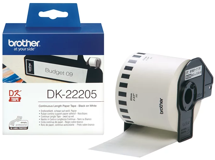 Brother DK-22205 自由長度之標籤