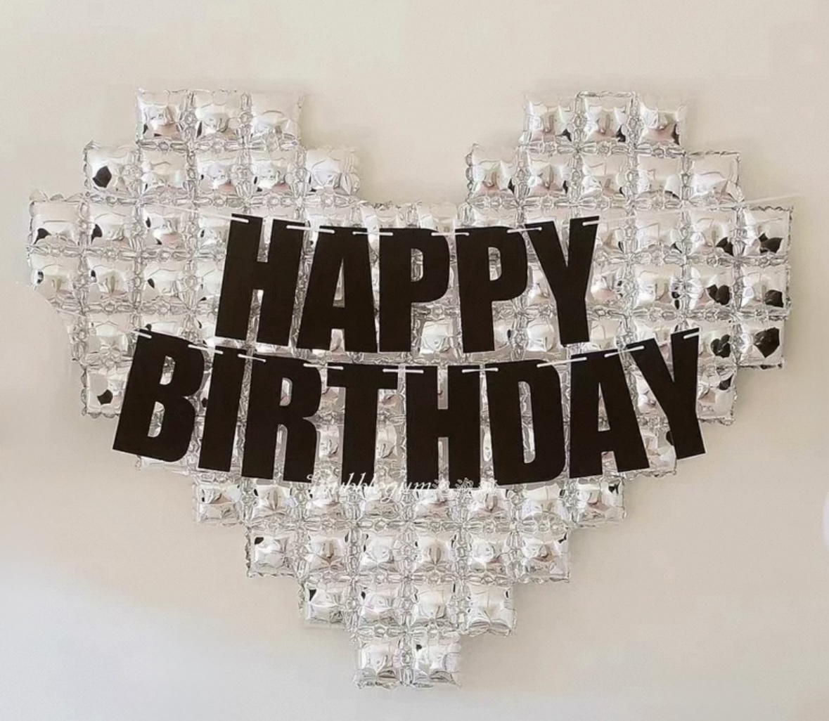 鋁膜心型氣球生日派對套裝 (現貨最後1套)