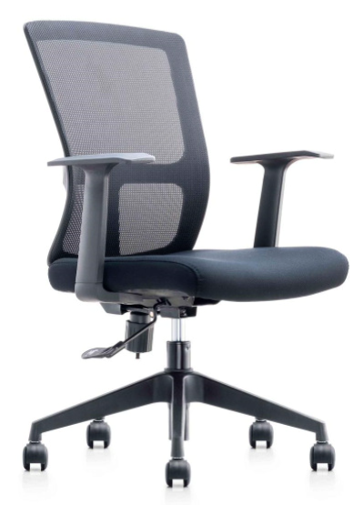 "XC" Mesh chair with adj. armrest, upholstery with fabric. (網背、布座位)