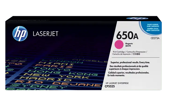 HP 650A LaserJet 原廠碳粉盒 (CE273A - 洋紅)