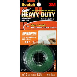 3M™ 思高® 超強力雙面膠貼 - 透明材料用, KTD-12