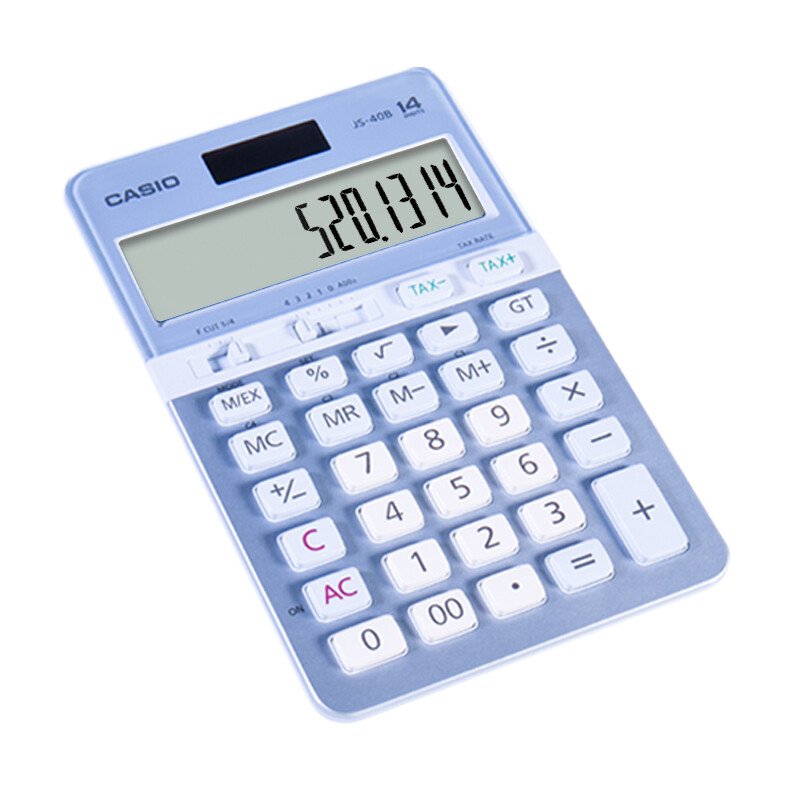 Casio JS-40B-BU 14位 專業型計數機