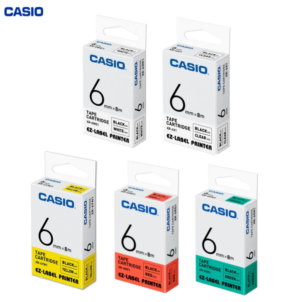 Casio XR-6 6mm Labelling Tape 标签带